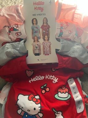 New Hello Kitty 4 Pack Thirts 3T NWT